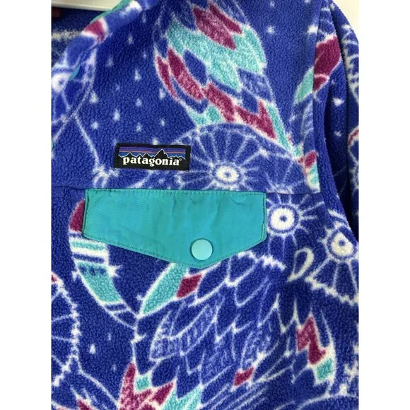 Patagonia Synchilla Sweatshirt Jacket Owl Celestial Print T Snap - Picture 8 of 9